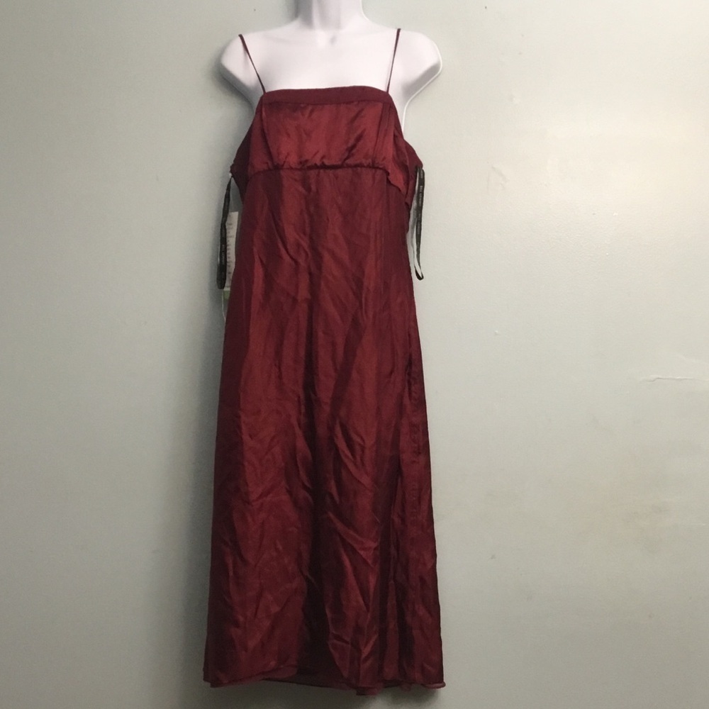 BILL LEVKOFF Stylish Burgundy Spaghetti Strap Dress - Picture 5 of 14